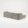Bishop U Shape Scatter back Corner Sofa Set In Truffle Or Platinum Grey Fabric