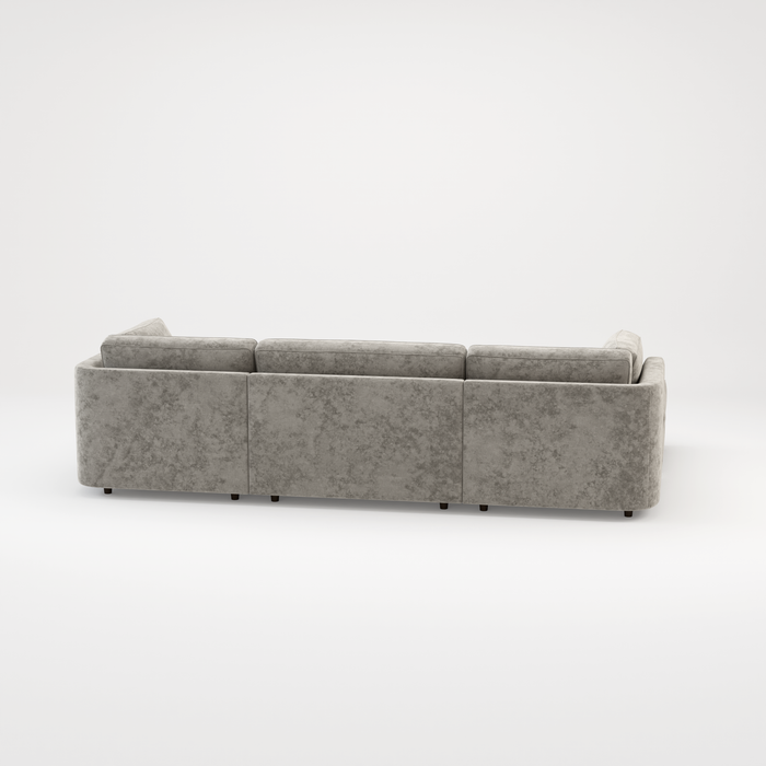 Bishop U Shape Scatter back Corner Sofa Set In Truffle Or Platinum Grey Fabric