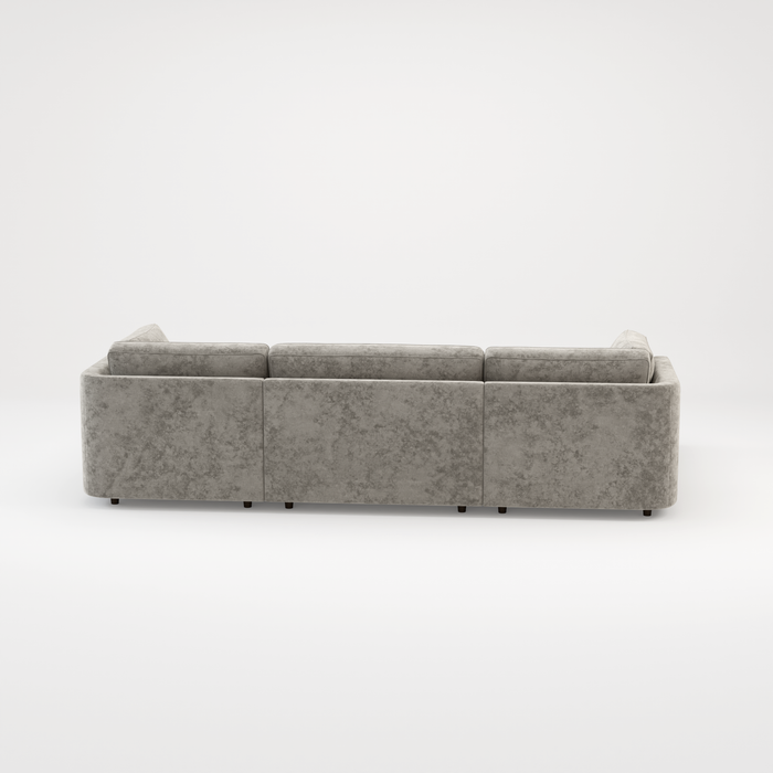 Bishop U Shape Scatter back Corner Sofa Set In Truffle Or Platinum Grey Fabric