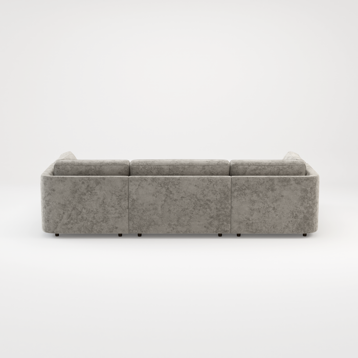 Bishop U Shape Scatter back Corner Sofa Set In Truffle Or Platinum Grey Fabric