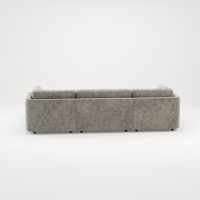 Bishop U Shape Scatter back Corner Sofa Set In Truffle Or Platinum Grey Fabric