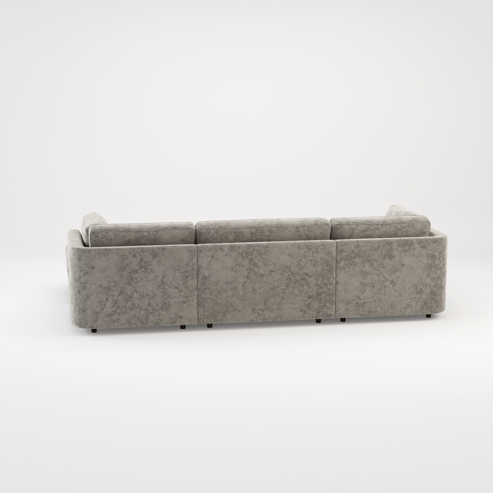 Bishop U Shape Scatter back Corner Sofa Set In Truffle Or Platinum Grey Fabric