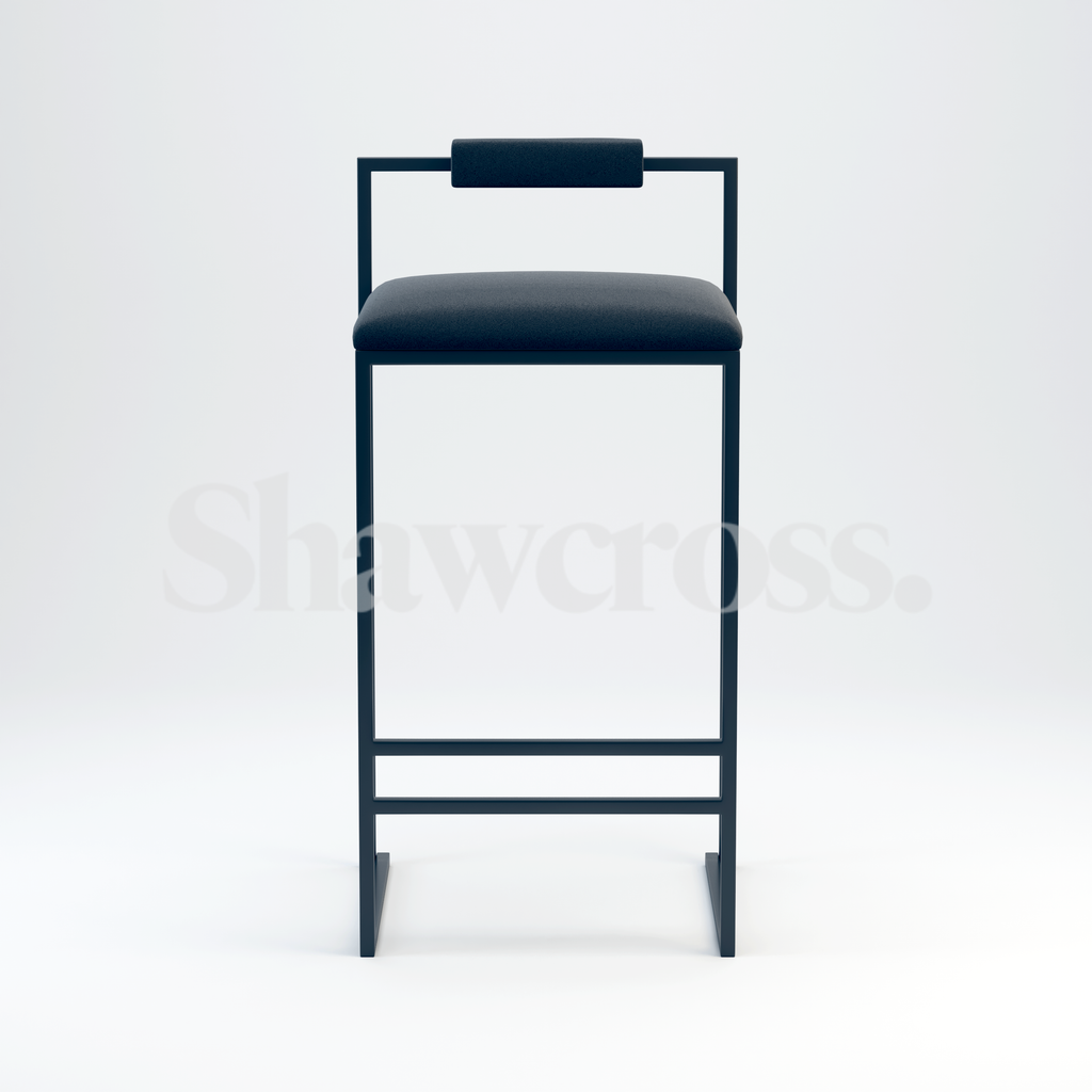 Freda Metal black velvet bar stool