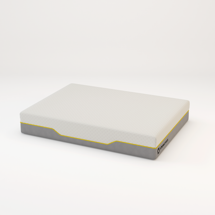 Memory foam back care Platinum + Hybrid pure memory mattress yellow trim