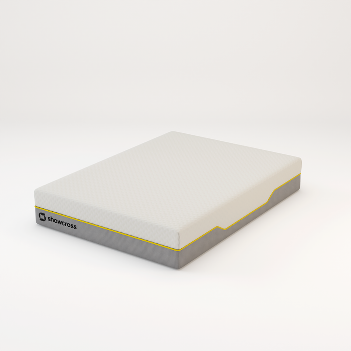 Memory foam back care Platinum + Hybrid pure memory mattress yellow trim