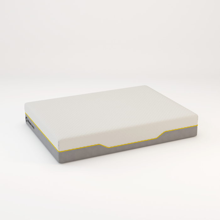 Memory foam back care Platinum + Hybrid pure memory mattress yellow trim