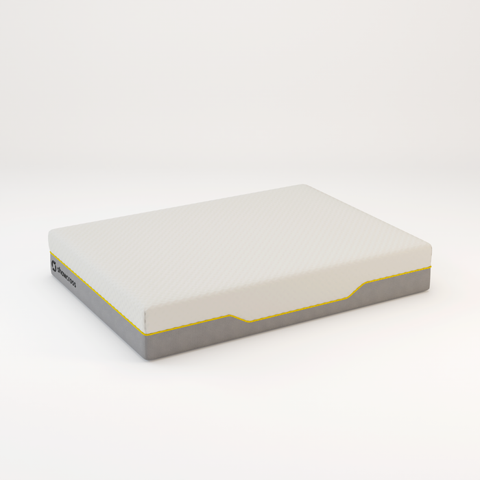 Memory foam back care Platinum + Hybrid pure memory mattress yellow trim