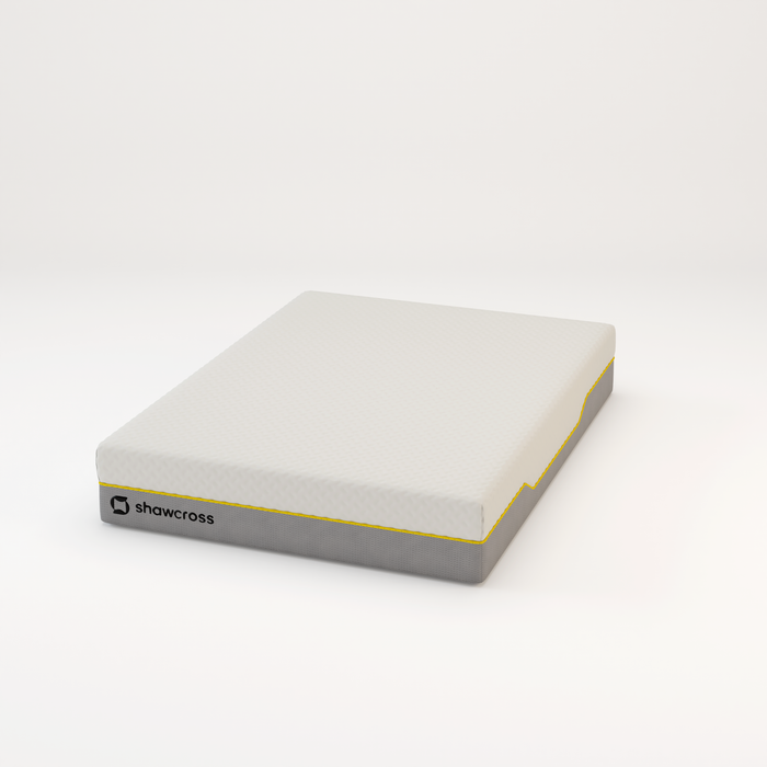Memory foam back care Platinum + Hybrid pure memory mattress yellow trim