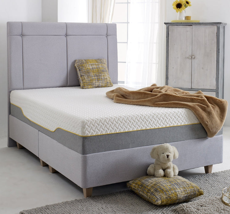 Memory foam Platinum + Hybrid mattress yellow trim