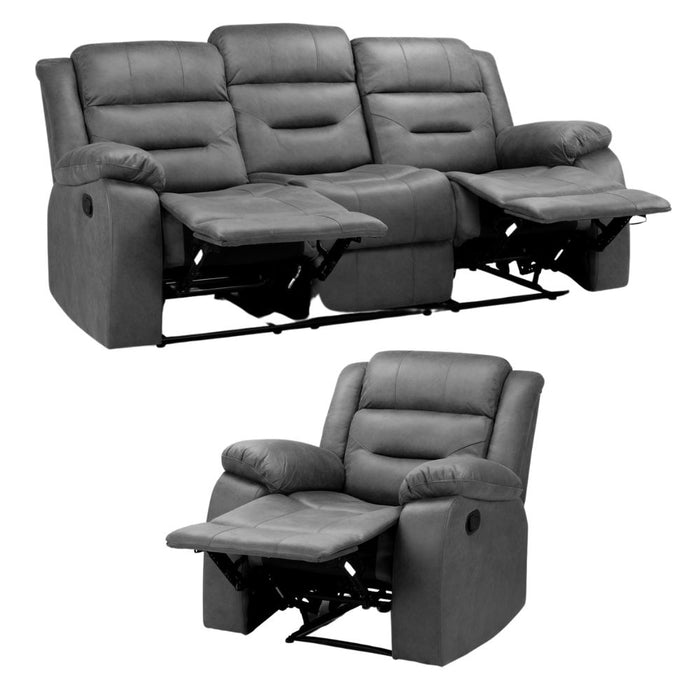Montana 2 Seater Recliner Sofa and Armchair in Grey