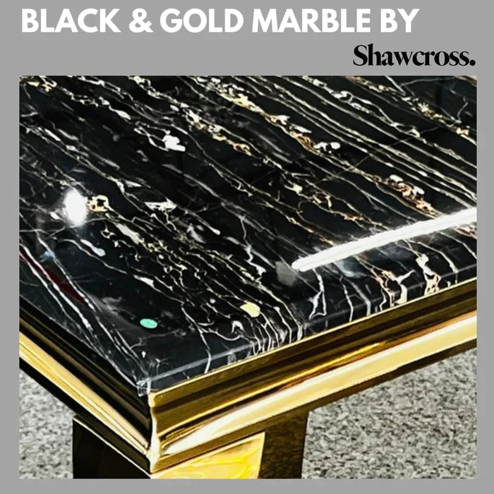Louis gold marble coffee table