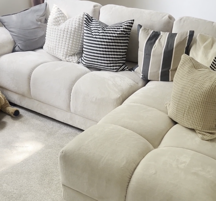 Azzuro sofa bed Cream or Grey corner sofa bed