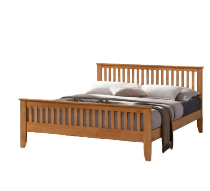 Torino solid oak 4"6' double bed