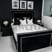 Panther Luxury 54 Inch High Headboard Fabric Bed Frame - Various Sizes
