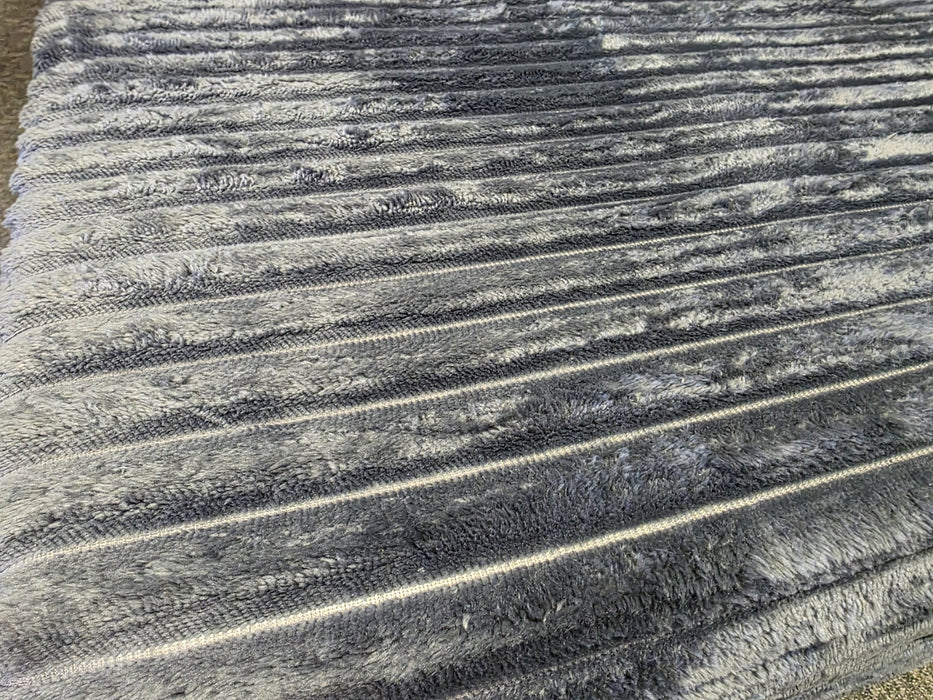 Frameless Left hand facing Plush Corded Corner Sofa with Chaise