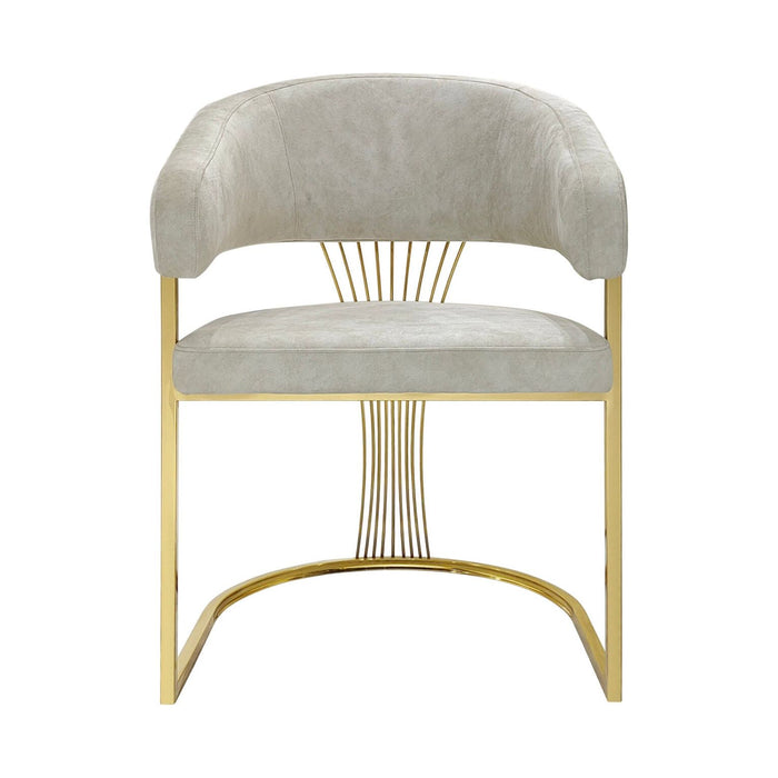 Prado mink velvet gold metal frame chair
