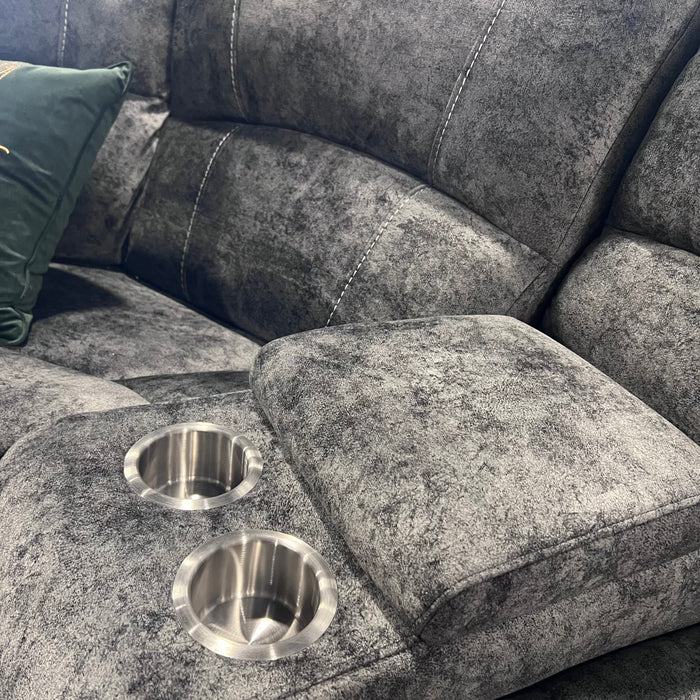 Infinity TECH Modular Fabric Electric Recliner Corner Sofa in Grey fabric