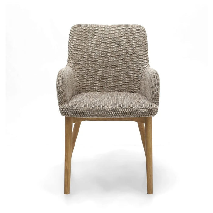 2 x Shankar Sidcup Tweed Oatmeal Dining Chairs