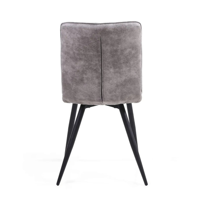 2 x Shankar Rodeo Suede Effect Dark Grey Dining Chairs