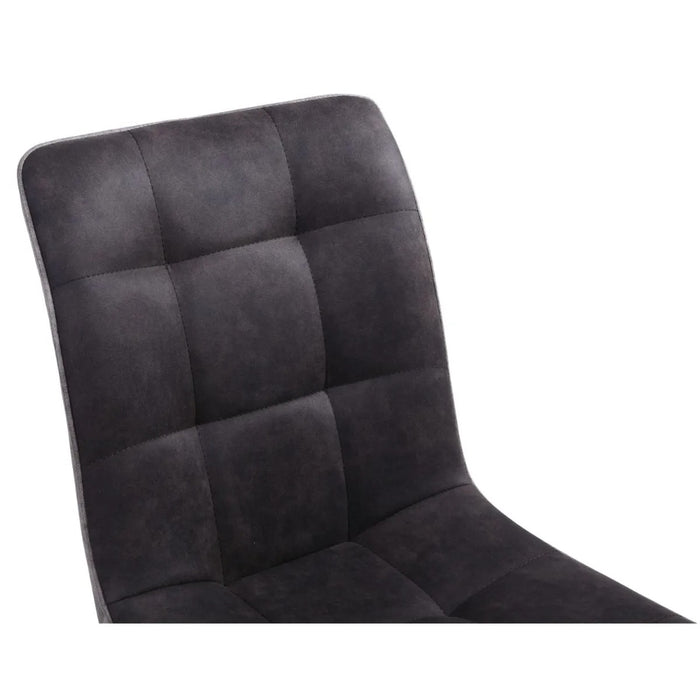 2 x Shankar Rodeo Suede Effect Dark Grey Dining Chairs