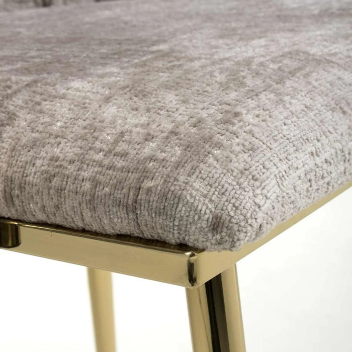 Shankar 2 X Ontario Chenille Effect Mink Dining Chairs