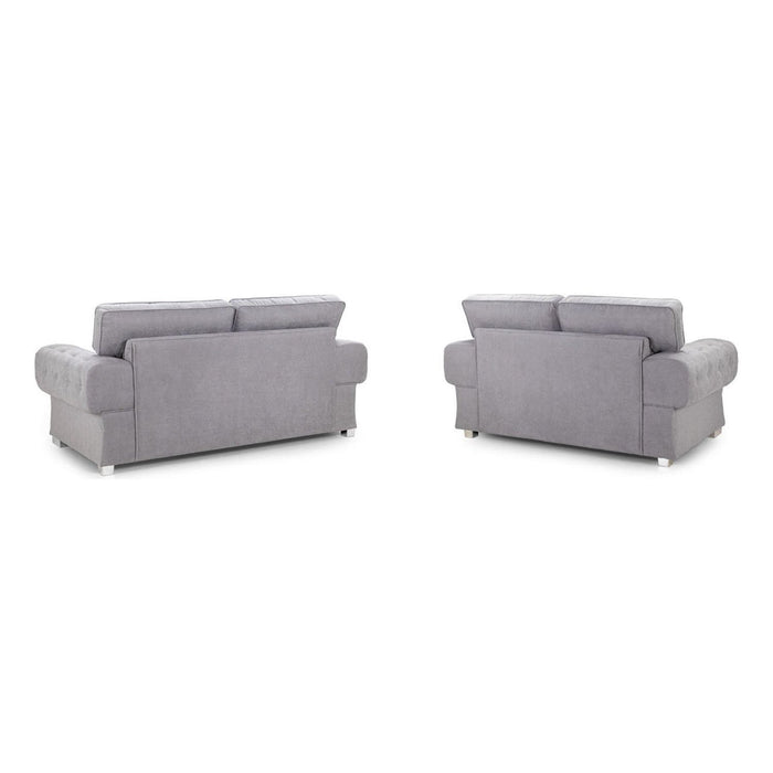 Verona Grey fabric 3 seater & 2 seater sofa set