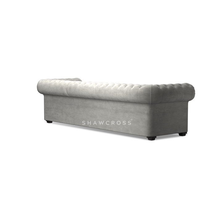 GRANDE CHESTERFIELD CHAISE SOFA IN DARK OR LIGHT GREY FABRIC