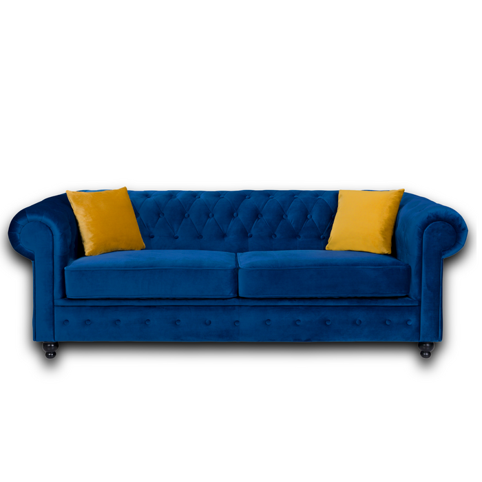 Blue yellow deals sofa