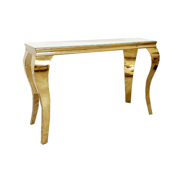 Louis Gold and Glass Console Table