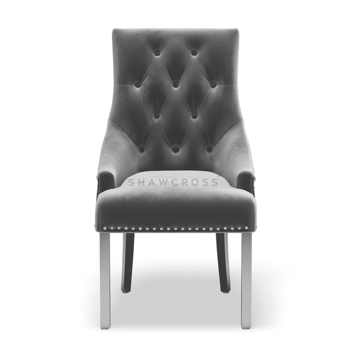 Pair of Bentley Quilted Back Knocker Dining Chairs