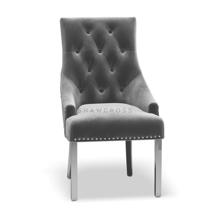 Pair of Bentley Quilted Back Knocker Dining Chairs