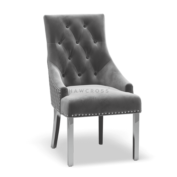 Pair of Bentley Quilted Back Knocker Dining Chairs