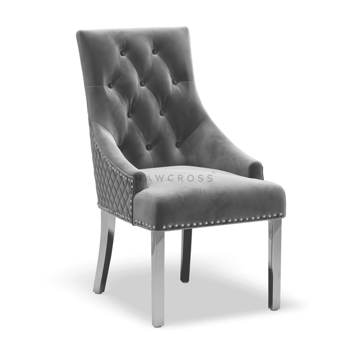 Pair of Bentley Quilted Back Knocker Dining Chairs