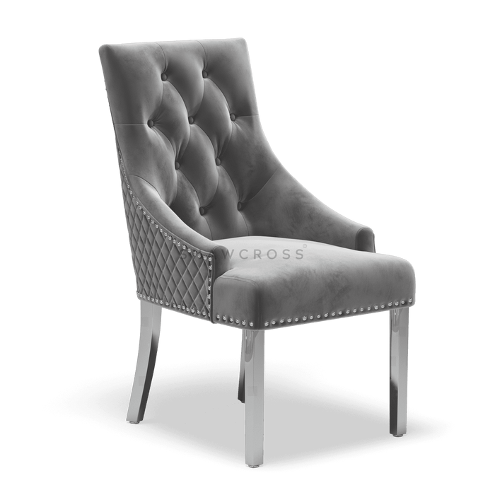 Pair of Bentley Quilted Back Knocker Dining Chairs