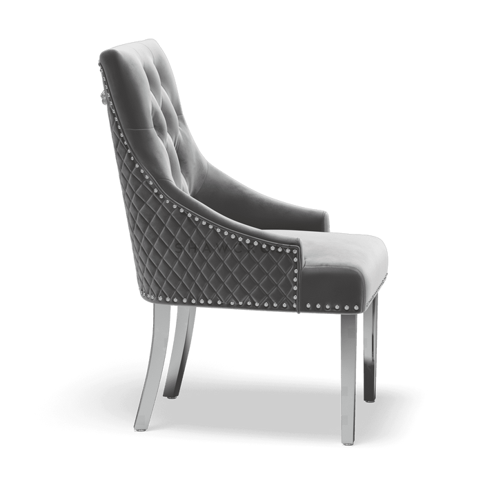 Pair of Bentley Quilted Back Knocker Dining Chairs