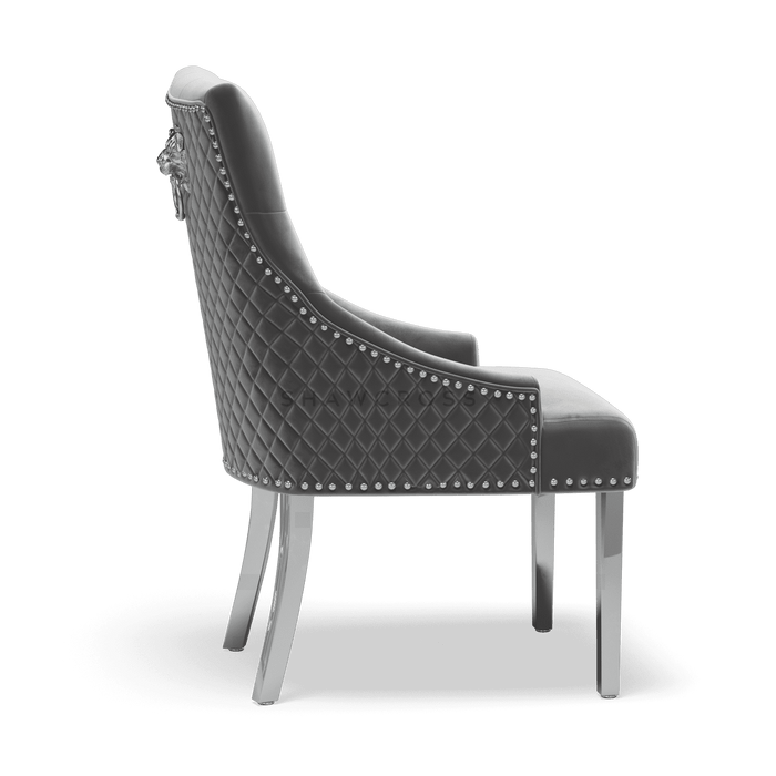 Pair of Bentley Quilted Back Knocker Dining Chairs