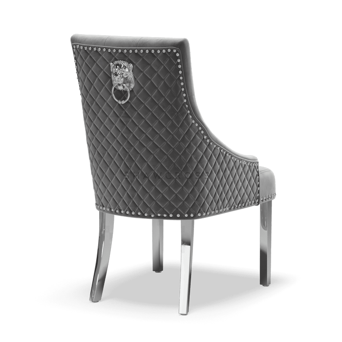 Pair of Bentley Quilted Back Knocker Dining Chairs