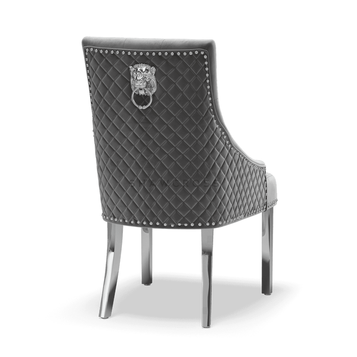 Pair of Bentley Quilted Back Knocker Dining Chairs