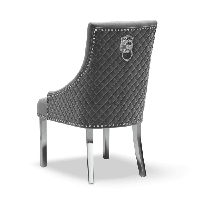 Pair of Bentley Quilted Back Knocker Dining Chairs