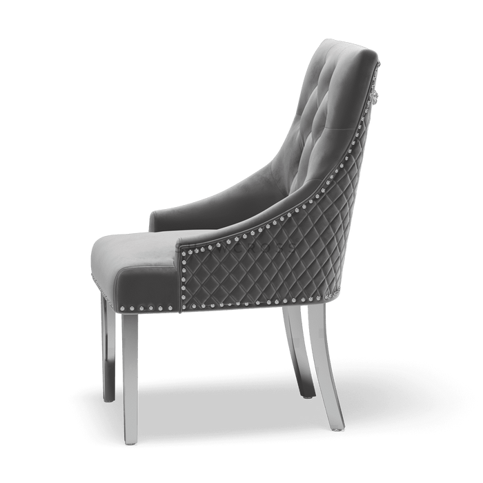 Pair of Bentley Quilted Back Knocker Dining Chairs