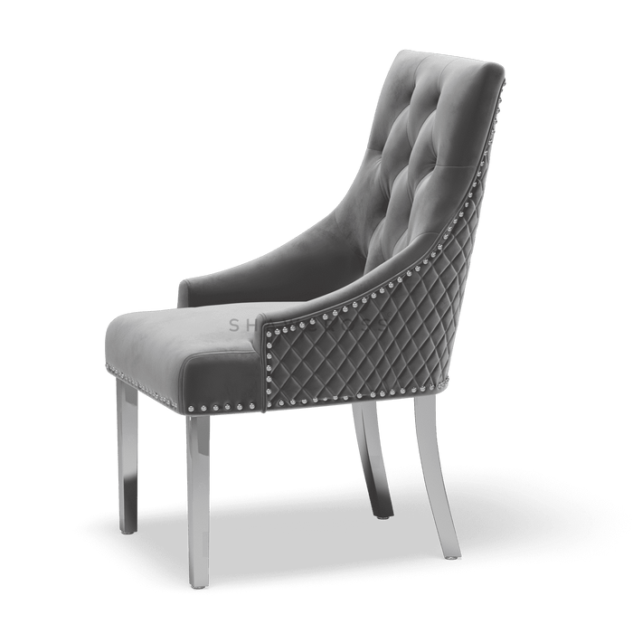 Pair of Bentley Quilted Back Knocker Dining Chairs