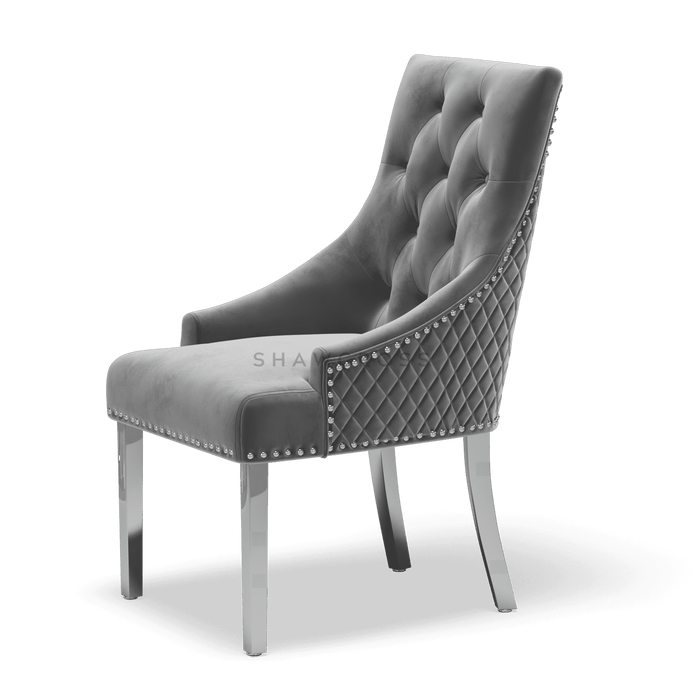 Pair of Bentley Quilted Back Knocker Dining Chairs