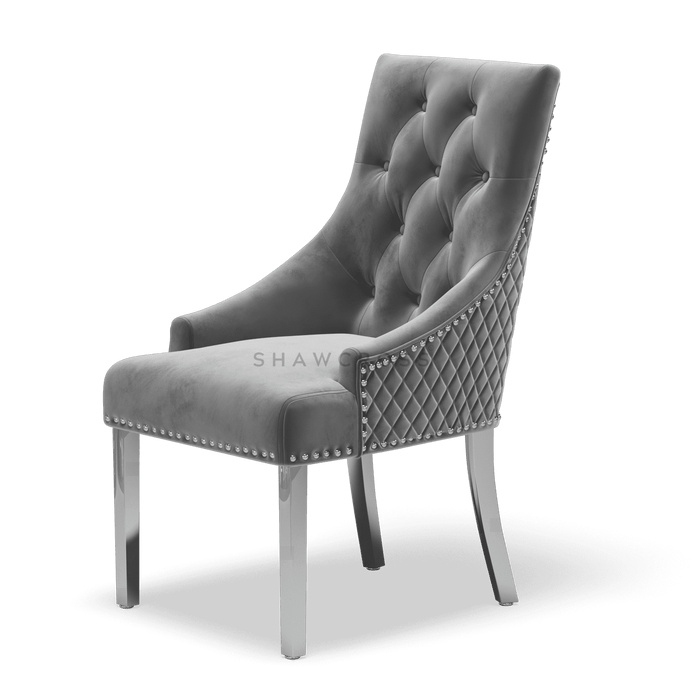 Pair of Bentley Quilted Back Knocker Dining Chairs