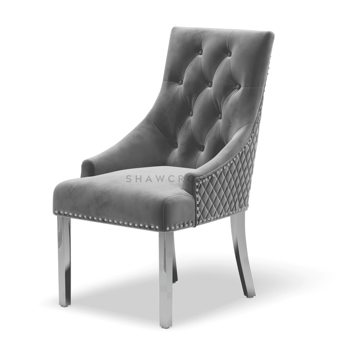 Pair of Bentley Quilted Back Knocker Dining Chairs