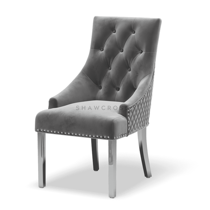 Pair of Bentley Quilted Back Knocker Dining Chairs