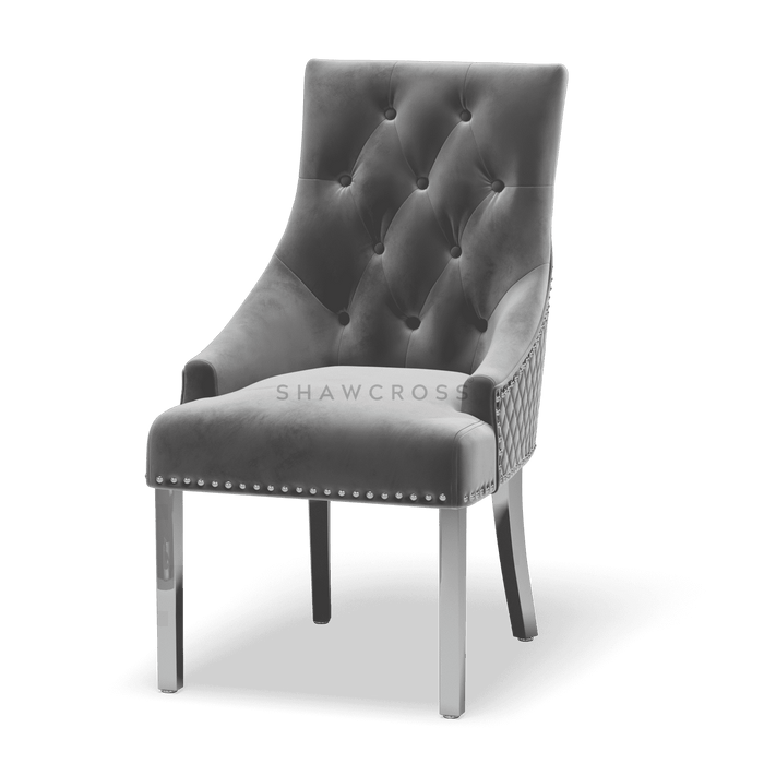 Pair of Bentley Quilted Back Knocker Dining Chairs