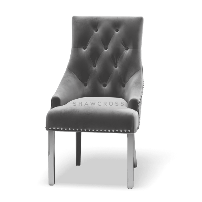 Pair of Bentley Quilted Back Knocker Dining Chairs