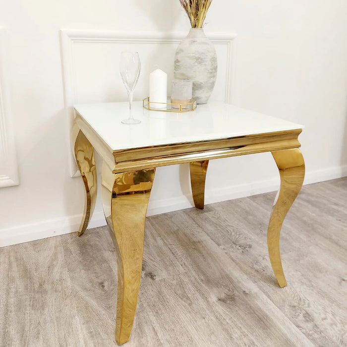 Louis Gold and Glass Lamp Table