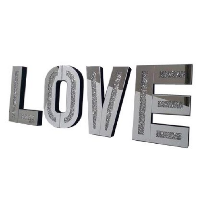 "Love" Mirrored Diamond Letters