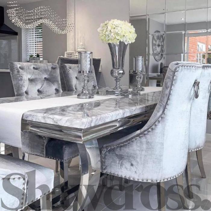 Silver marble table deals